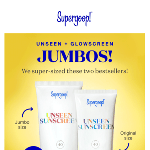 Your SPF faves in JUMBO!