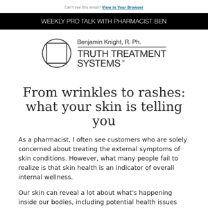 What your skin is telling you?