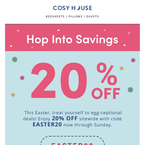 Our Easter Sale Has Begun - 20% OFF Sitewide! 🐰🎉