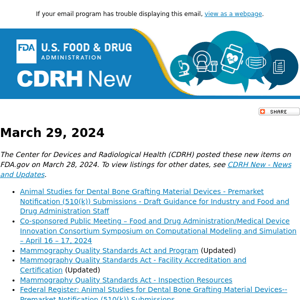 CDRH New - March 29, 2024