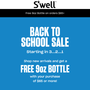 BACK TO SCHOOL SALE: Free 9oz Bottle On Orders $65+