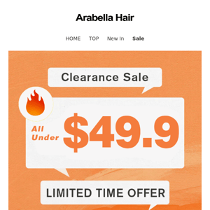 Clearance Sale: All Under $49.9