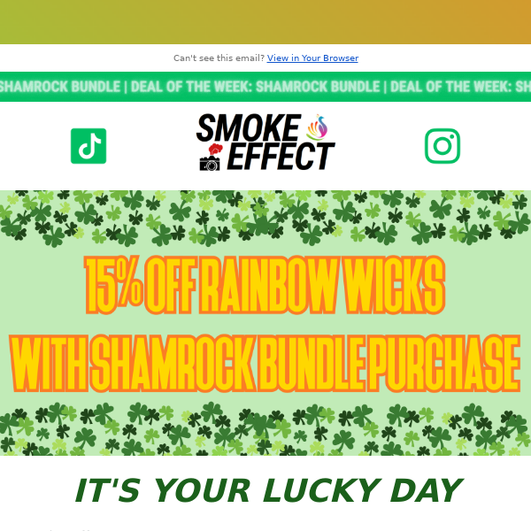 ☘️ DEAL OF THE WEEK ☘️ { { first_name|default:'Hey' }}, save BIG on our Shamrock Bundle!