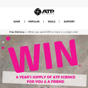 Get Fit with a Friend - $5000 of ATP Science products up for Grabs!