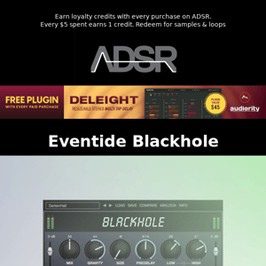 Save $170 on EVENTIDE Blackhole - Extraterrestrial Reverb