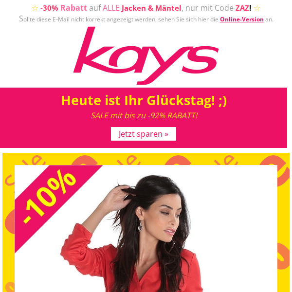 Bis zu -92% Rabatt im SALE 🍀