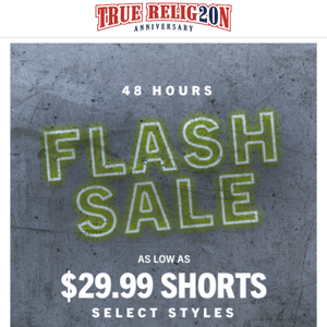 $29+ SHORTS FLASH SALE FINAL HOURS!