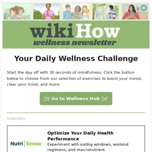 Today's 30 Second Wellness Challenge