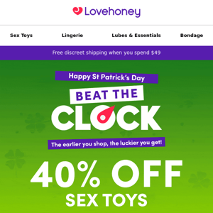 40% Off Lovehoney Toys Ends TONIGHT ⏰