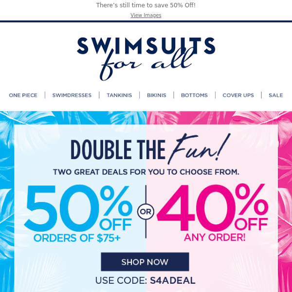 😎 Summer's Not Over Yet! Enjoy 50% OFF Swimsuits 