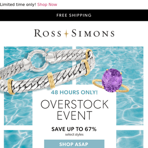 ★ Overstock Event ★ Save up to 67%
