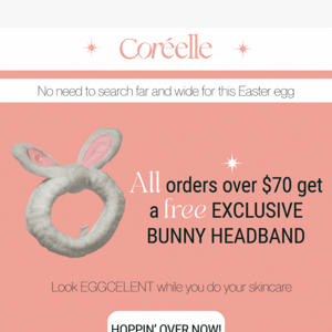 FREE BUNNY HEADBAND with Orders Over $70