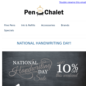 National Handwriting Day is Monday, Shop the Deals NOW!