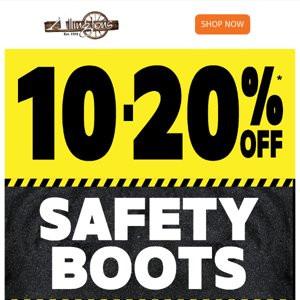 SAFETY BOOT SAVINGS AHEAD. ⚠️