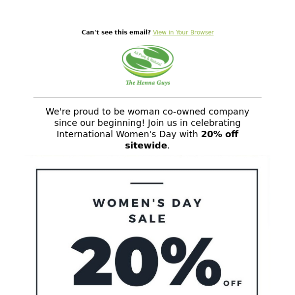Empowering Women! 20% off Sitewide!