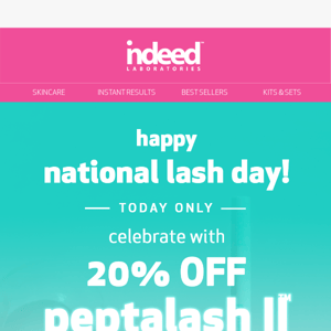 🚨Its National Lash Day! Treat Your Lashes To 20% + Free Shipping!