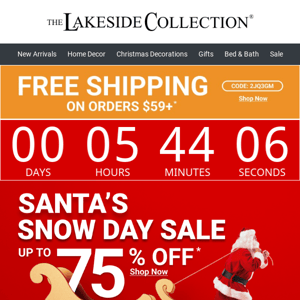 Santa's Savings End Tonight! Only Hours Left To Save Up To 75% Off!