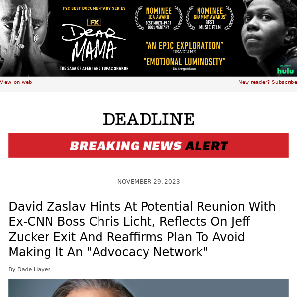 David Zaslav Hints At Potential Reunion With Ex-CNN Boss Chris Licht, Reflects On Jeff Zucker Exit And Reaffirms Plan To Avoid Making It An "Advocacy Network"