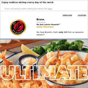 Ultimate Endless Shrimp is on, ALL WEEK long! 🦐🦐🦐