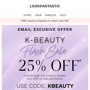 HELLO K-BEAUTY 👋 SAVE 25%