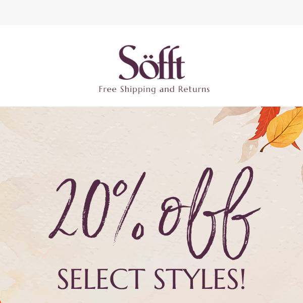 There's Still Time for 20% Off Select Styles