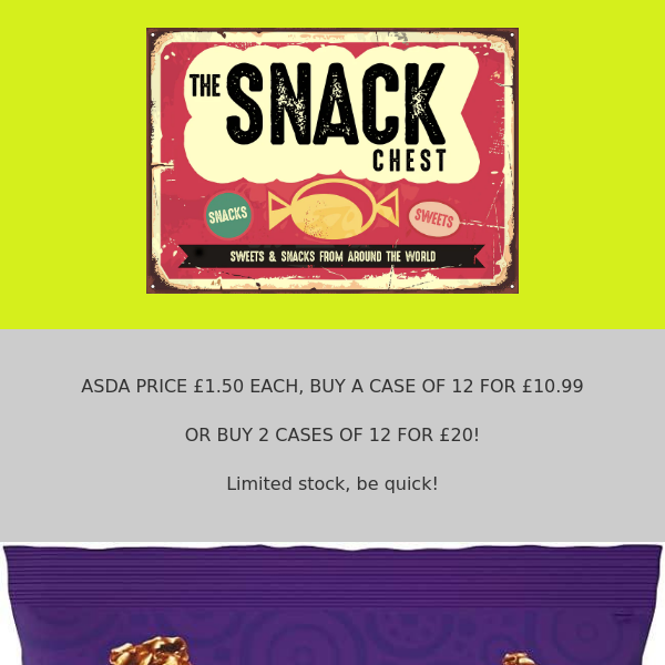 PRIME CANS £7.99 | ORANGE TOFFEE POPCORN CASE? 24 bags for £20!