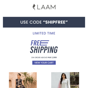 "FREE SHIPPING" code is about to expire