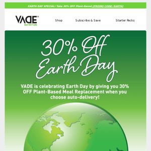 Get 30% Off Plant-Based Meal Replacement: Earth Day Special 🌎 🌱
