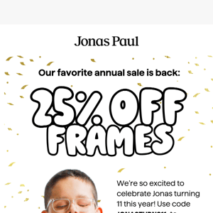 🚨 SALE: 25% Off Frames