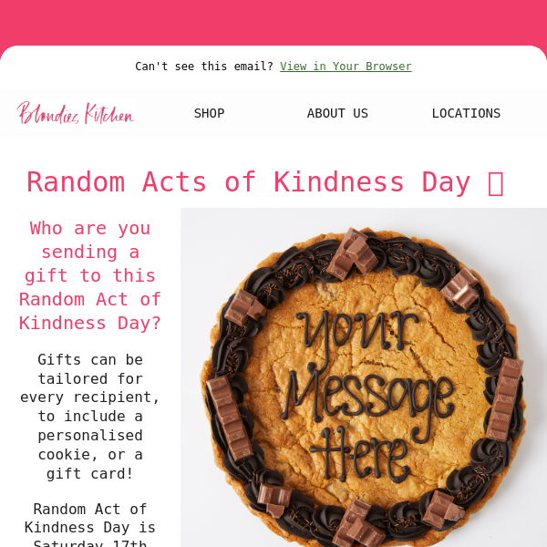 Who are you treating on Random Acts of Kindness Day? 🍪