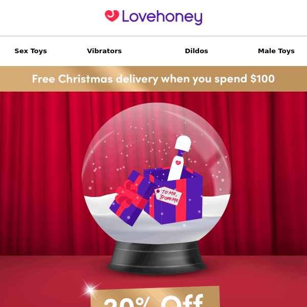Lovehoney , open for 20% OFF EVERYTHING + Christmas Delivery 🎅🎄