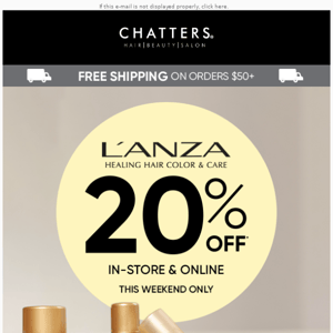 SALE ALERT 🚨 20% Off L'ANZA Starts Now!