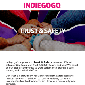 Learn how Indiegogo protects your crowdfunding experience