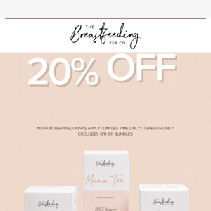 DON'T MISS OUT | 20% OFF TEA BAGS ♥️