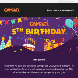 Enter the party, join the GAMIVO club and enjoy exciting gifts!