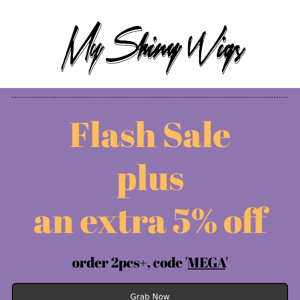Limited Time Only ⏰ Save More on Flash Sale Wigs
