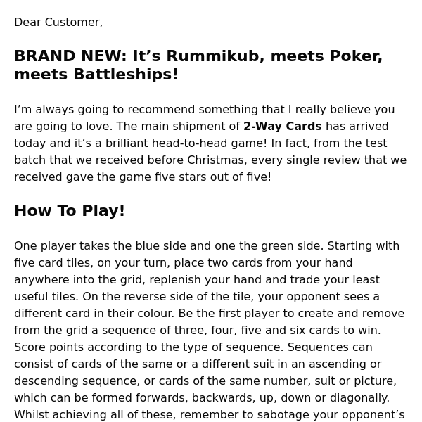 If you love Rummikub or Poker…