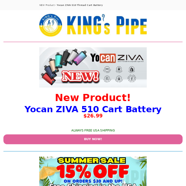 Yocan ZIVA 510 Vape Battery