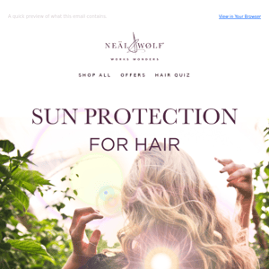 UV Protection For Hair
