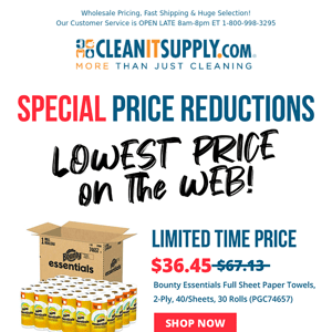 Bounty Paper Towels & Clorox Bleach (( Lowest Prices on The Web )) Limited Time Special!
