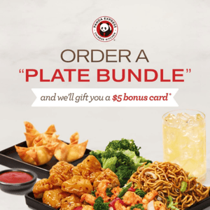 Get a 5 dollar bonus card w/ a Plate Bundle