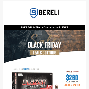 😱 Black Friday Sales Still Going! Stock Up On CCI Blazer Ammo, Promo Ends Tomorrow!