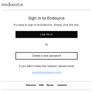 Sign in to Endource