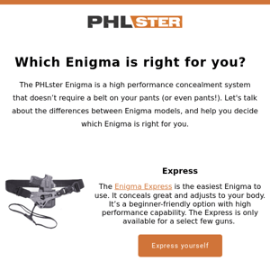 How to choose the right Enigma