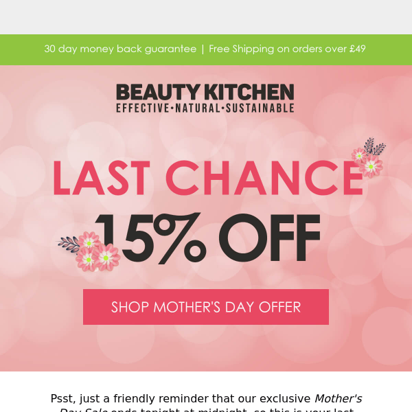 🚨 Final Chance to Save On Mother's Day!