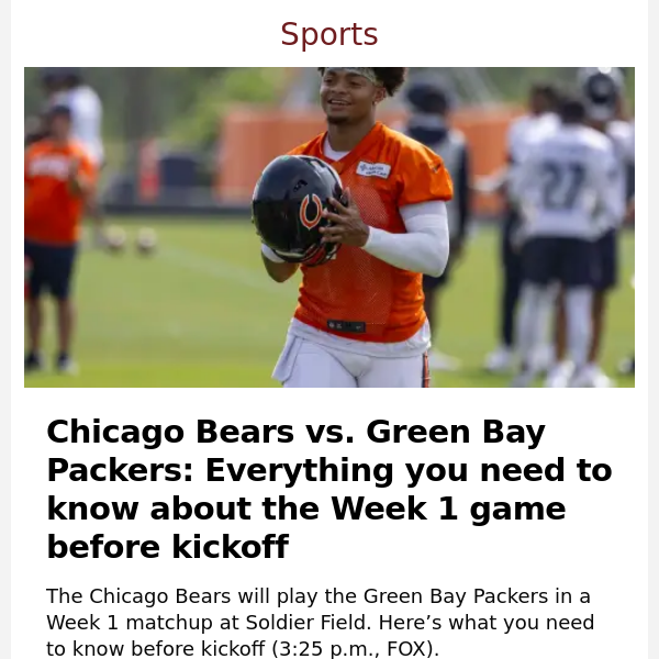 Bears vs. Packers: Everything you need to know - Chicago Tribune