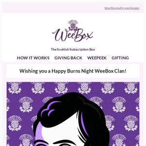 Happy Burns Night from WeeBox!