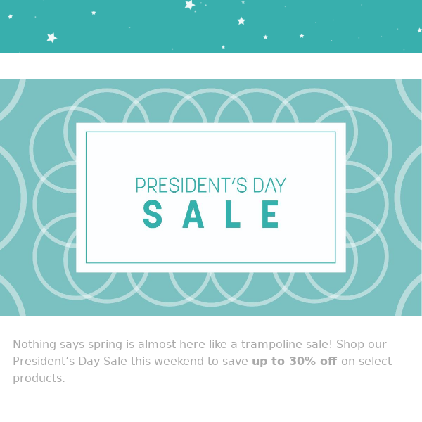 President's Day Sale!