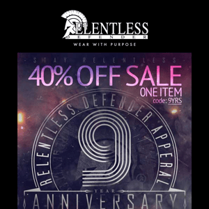 40% Off Anniversary Sale!