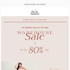 Biggest Warehouse Sale!! | Up to 80% off